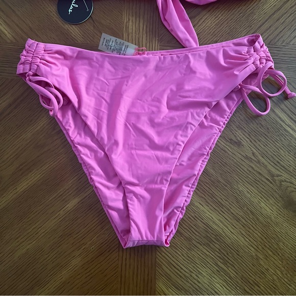 NWT Lulu’s Time To Tan Hot Pink Bikini Set - Picture 7 of 11
